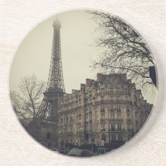 エッフェルタワーパリシティ建物建築 コースター (正面)