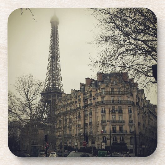 エッフェルタワーパリシティ建物建築 コースター (正面)