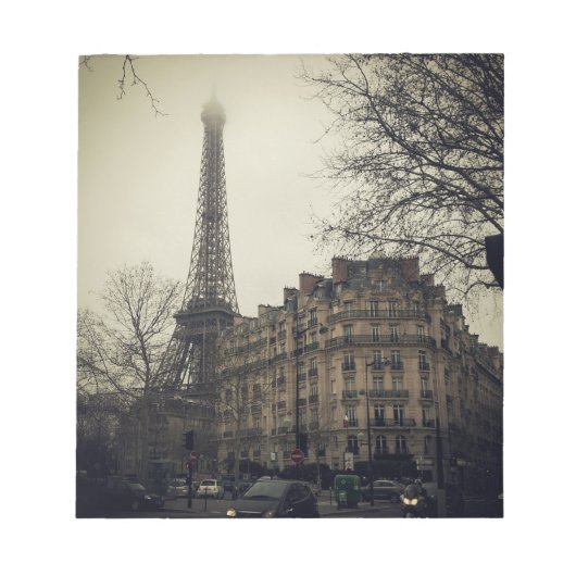 エッフェルタワーパリシティ建物建築 ノートパッド (正面)