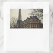 エッフェルタワーパリシティ建物建築 長方形シール (バッグ)