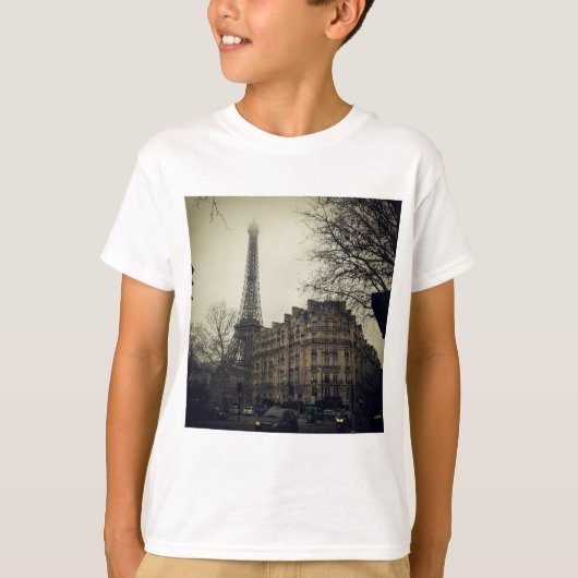 エッフェルタワーパリシティ建物建築 Tシャツ (正面)