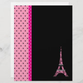 エッフェルタワーパリテーマスクラップブック紙 (正面/裏面)