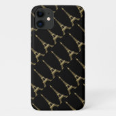 エッフェルタワーパリテーマドブラック Case-Mate iPhoneケース (裏面)