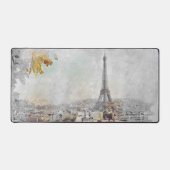 エッフェルタワーパリデスクマット – ヴィンテージトラベルアート デスクマット (正面)