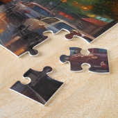 エッフェルタワーパリトラベルヴィンテージレトロアート ジグソーパズル (側面)