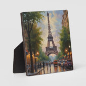 エッフェルタワーパリトラベルヴィンテージレトロアート フォトプラーク (正面)