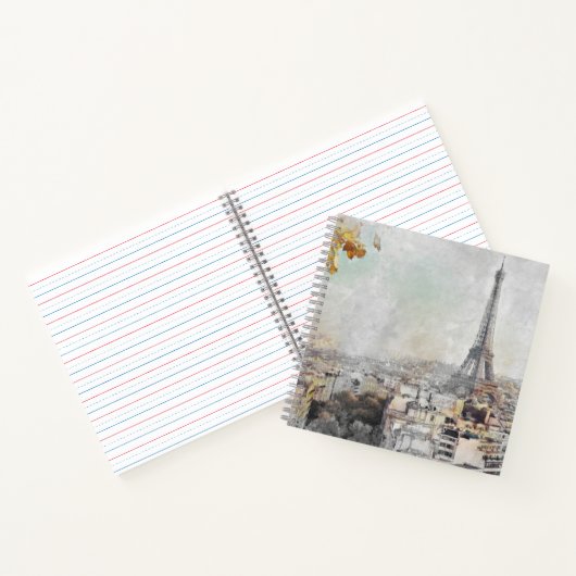 エッフェルタワーパリノート – ヴィンテージトラベル ノートブック (内部)