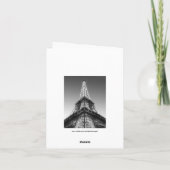 エッフェルタワーパリノ空白のートカード白黒 シーズンカード (裏面)