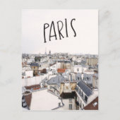 エッフェルタワーパリハンドレターポストカード インビテーションポストカード (正面)
