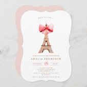 エッフェルタワーパリバースデーパーティー 招待状 (正面/裏面)