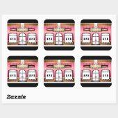 エッフェルタワーパリファッションブティックフランスのステッカー スクエアシール (シート)