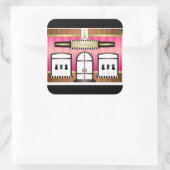 エッフェルタワーパリファッションブティックフランスのステッカー スクエアシール (バッグ)