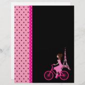 エッフェルタワーパリフランスのテーマスクラップブック紙 (正面/裏面)