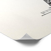 エッフェルタワーパリフランスのミニマルなラインアート ポスター (角)