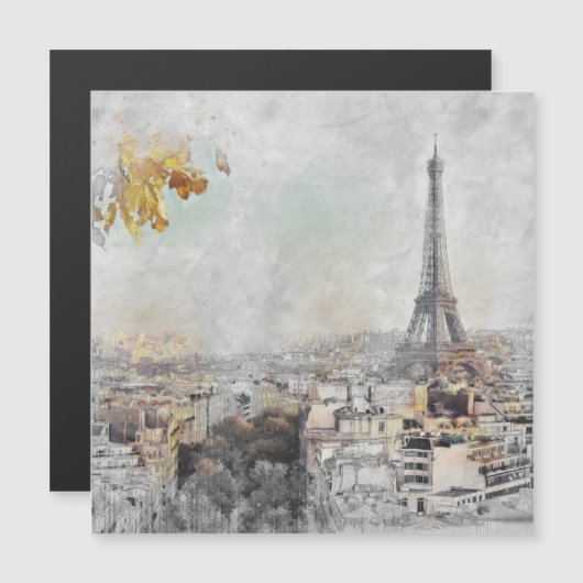 エッフェルタワーパリフランスアートプリント – アイコニック (正面/裏面)