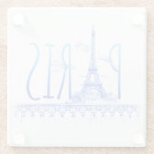 エッフェルタワーパリフランスコアスター ガラスコースター (裏面)