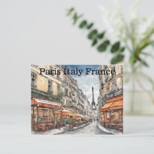 エッフェルタワーパリフランスシティシーン ポストカード (スタンド正面)