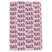 エッフェルタワーパリフランスデザイン ミディアムペーパーバッグ (正面)