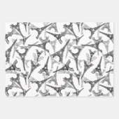 エッフェルタワーパリフランスデザイン ラッピングペーパーシート (正面2)