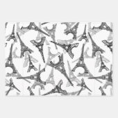 エッフェルタワーパリフランスデザイン ラッピングペーパーシート (正面)