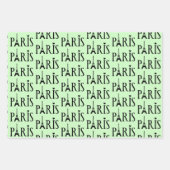 エッフェルタワーパリフランスデザイン ラッピングペーパーシート (正面2)