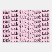 エッフェルタワーパリフランスデザイン ラッピングペーパーシート (正面)