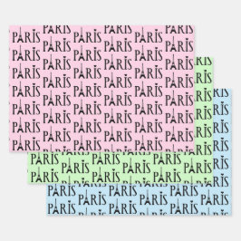 エッフェルタワーパリフランスデザイン ラッピングペーパーシート