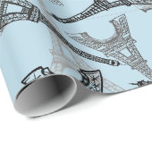 エッフェルタワーパリフランスデザイン ラッピングペーパー (ロールコーナー)