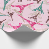 エッフェルタワーパリフランスデザイン ラッピングペーパー (角)