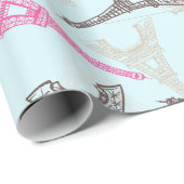 エッフェルタワーパリフランスデザイン ラッピングペーパー (ロールコーナー)