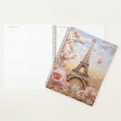 エッフェルタワーパリフランスピンクフローラ プランナー手帳 (ディスプレー)