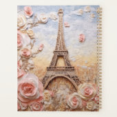 エッフェルタワーパリフランスピンクフローラ プランナー手帳 (裏面)