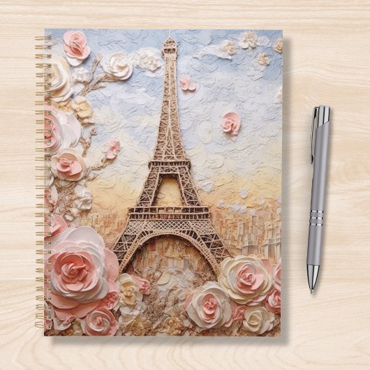 エッフェルタワーパリフランスピンクフローラ プランナー手帳