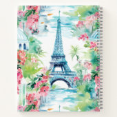 エッフェルタワーパリフランスフローラアーティストSketchbook ノートブック (裏面)