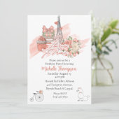 エッフェルタワーパリフランスフローラバースデーパーティー 招待状 (スタンド正面)