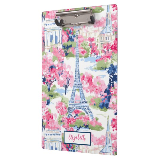 エッフェルタワーパリフランスフローラ クリップボード (左)