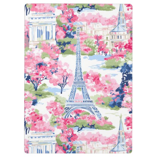 エッフェルタワーパリフランスフローラ クリップボード (裏面)