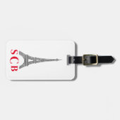 エッフェルタワーパリフランスモノグラム ラゲッジタグ (正面横)