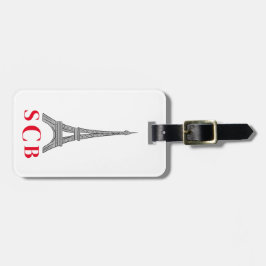 エッフェルタワーパリフランスモノグラム ラゲッジタグ