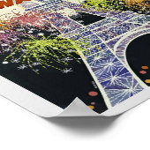 エッフェルタワーパリフランスヴィンテージ旅行ポスター ポスター (角)