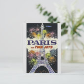 エッフェルタワーパリフランスヴィンテージ旅行ポスター ポストカード (スタンド正面)