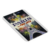 エッフェルタワーパリフランスヴィンテージ旅行ポスター マグネット (右側)