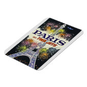 エッフェルタワーパリフランスヴィンテージ旅行ポスター マグネット (左側)