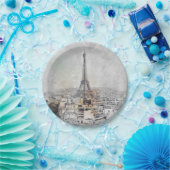 エッフェルタワーパリフランス紙プレートシックトラベル ペーパープレート (パーティー)