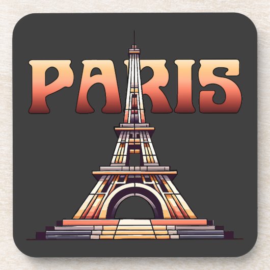 エッフェルタワーパリフランス コースター (正面)