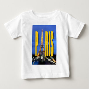 エッフェルタワーパリフランス ベビーTシャツ