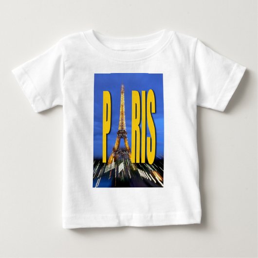 エッフェルタワーパリフランス ベビーTシャツ (正面)