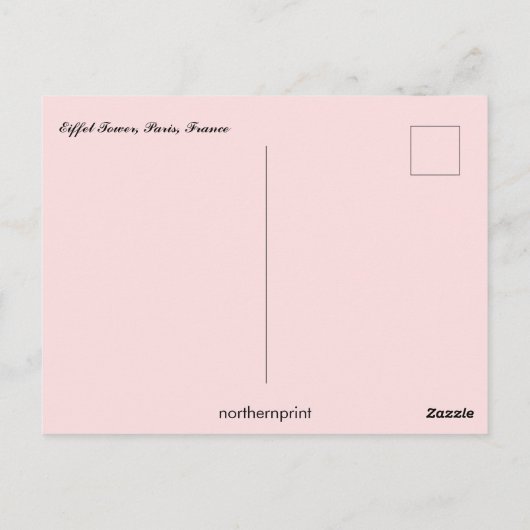 エッフェルタワーパリフランス ポストカード (裏面)