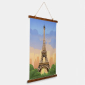 エッフェルタワーパリフランス 吊り下げ型タペストリー (傾斜あり)