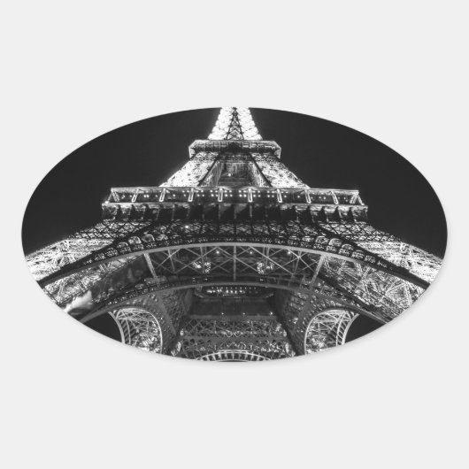 エッフェルタワーパリフランス 楕円形シール (正面)